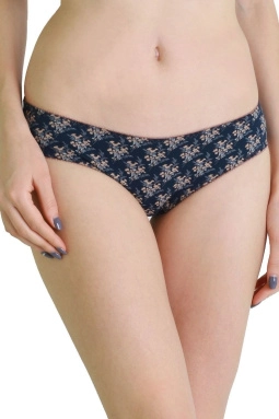 Трусы жен,s4828,s4828/18(тёмно-синий с рис.155,син-т,-,беж букеты), (42)