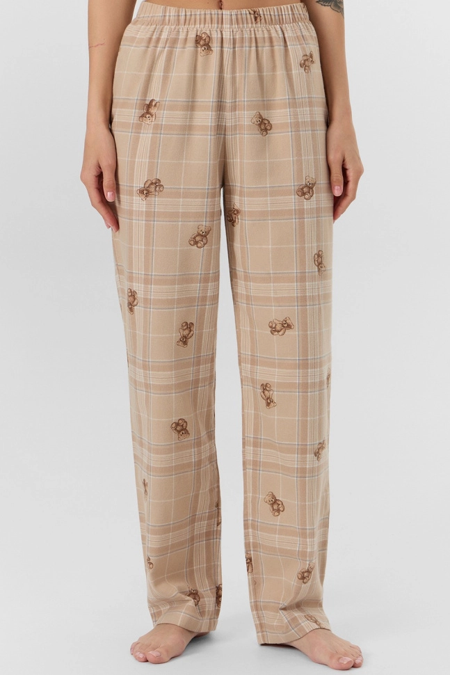 Пижама жен,592368,25-37521пп-9(клетка с мишки на песочном,беж,,), (42-170)