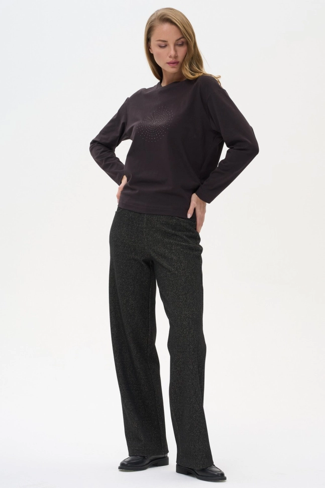 Джемпер жен,k5700,k5700-r89.5f16(тёмно-коричневый,корич,,стразы), (50-164)