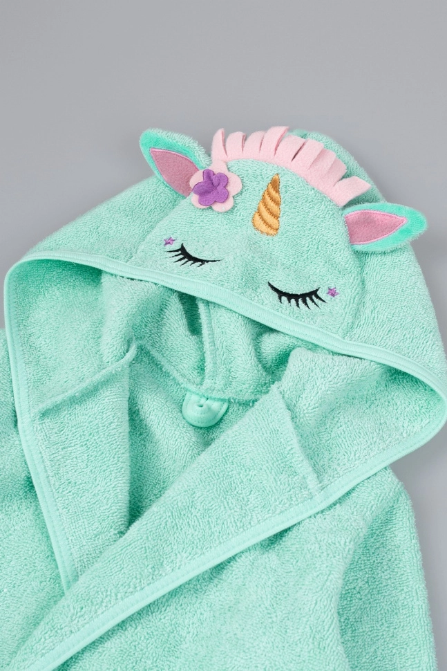 Халат дев,0839,-(ментоловый, единорог,зел-св,,единорог), (28-104,110)