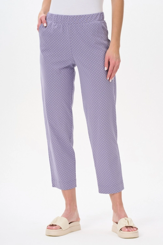 Брюки жен,b0280,b0280-g41.4s06(сиреневый,сер,,бел горош), (60-164)