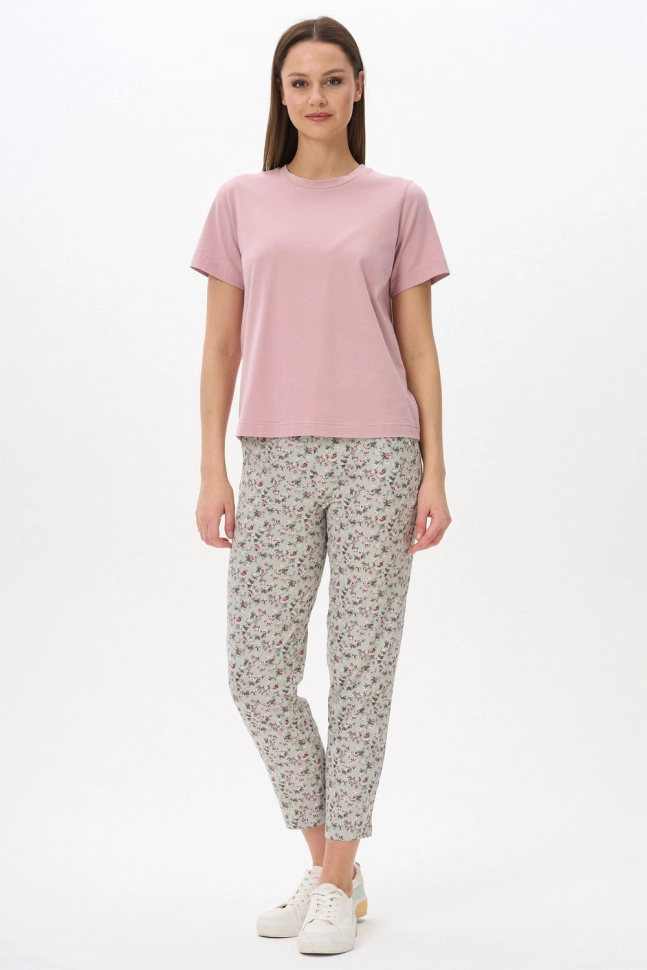 Брюки жен,b0264,b0264-f72.4s03(оливковый,зел-св,,роз розочки), (44-164)