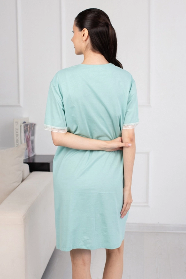 Сорочка ноч жен,666204,5с4681(мята,зел-св,,гортензия), (46-158,164)