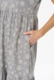 Платье жен,n1385,n1385-p90(серый,сер,,молоч цветы), (46-164)