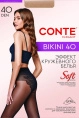 Колготки жен,8с-47сп,bikini40(nero,чер,,полупрозрачные имитация ажур трусиков), (2)