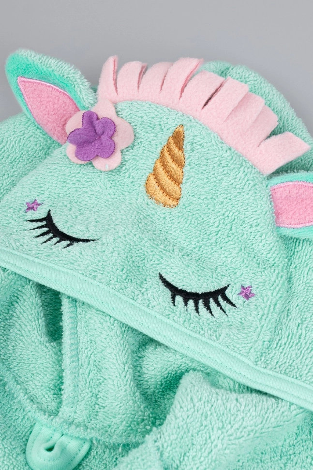 Халат дев,0839,-(ментоловый, единорог,зел-св,,единорог), (28-104,110)