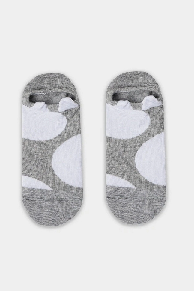 Носки жен,24397k,2751(серый меланж,сермел,,ушки пятна), (25-27)