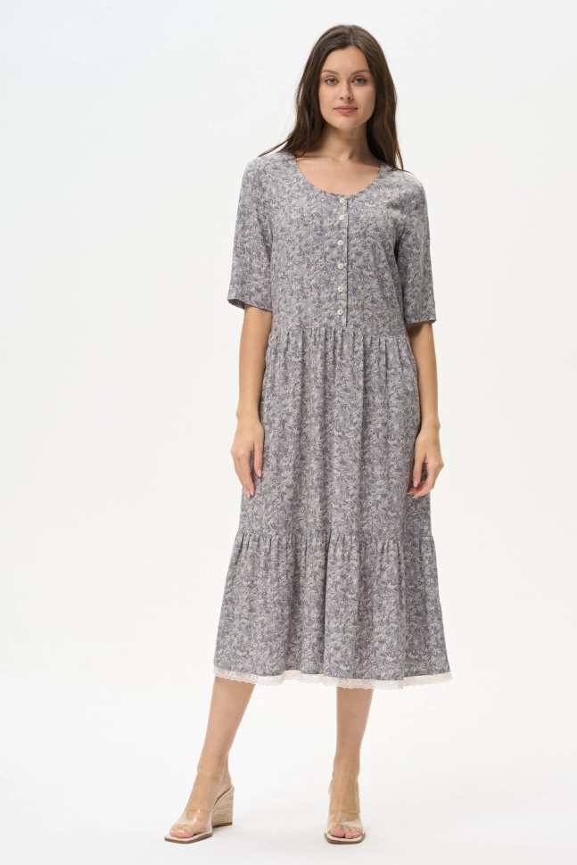 Платье жен,n9130,n9130-p90.5s14(серый,сер,,мелк цв), (46-164)