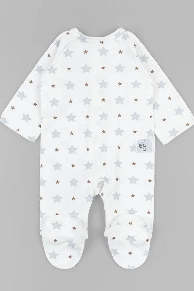 Комбинезон мал,1001а-16,-(белый/голубой,гол,,звёзды 2шт), (14-42)