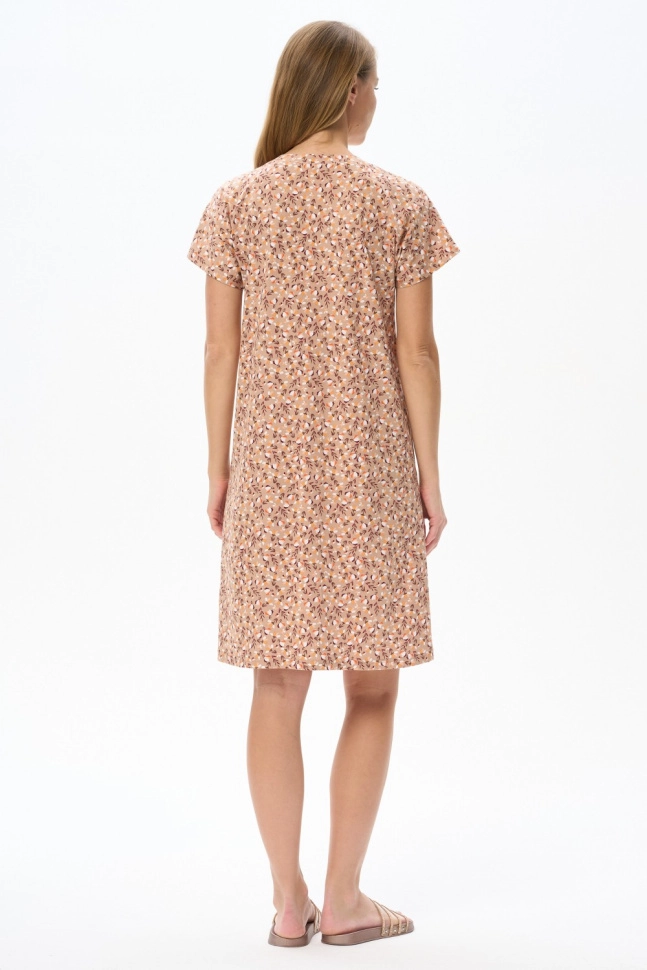 Платье жен,n2120,n2120-f34.5s03(карамельный,беж,,оранж тюльпаны), (48-164)