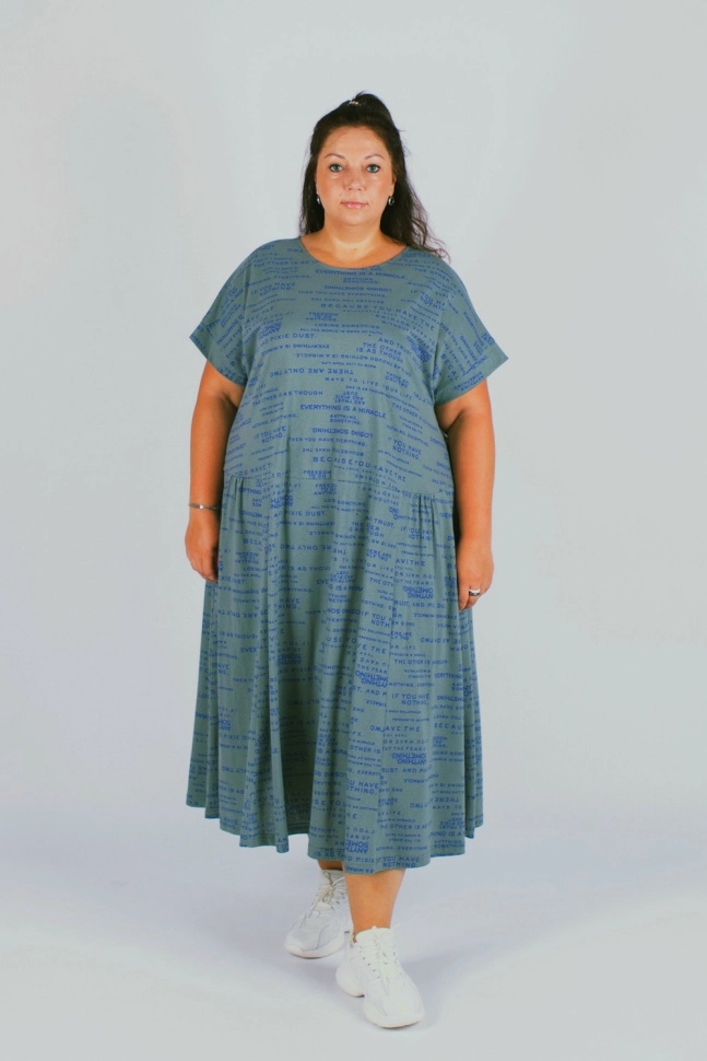 Платье жен,в706335,-(энигма по зеленому,зелмел,,фразы), (58-170,176)