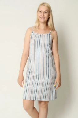 Сорочка ноч жен,60143,2s-073(голубой,гол,,беж полос), (48-170)