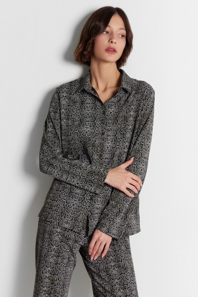 Пижама жен,592462,24-29870пп-0(змеиный принт,сер,чер,), (56-164,170)