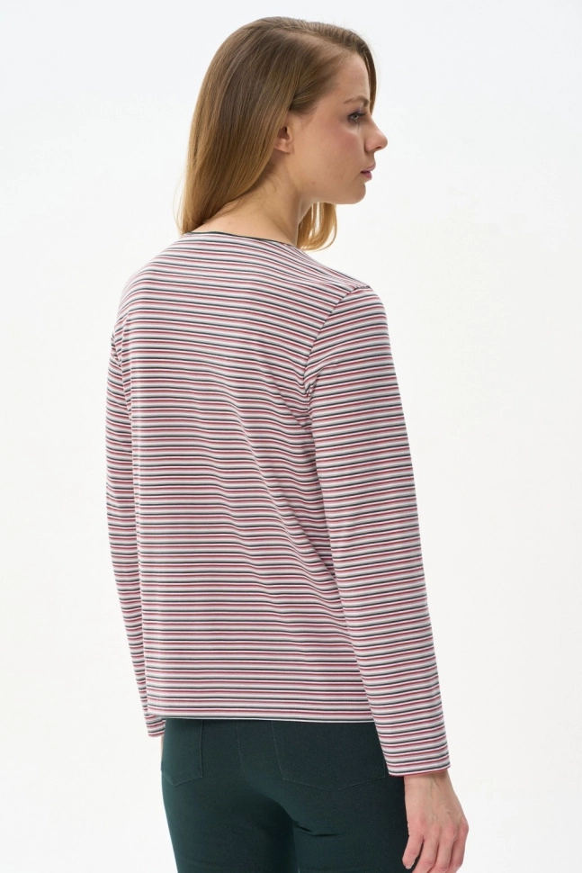 Джемпер жен,k1580,k1580-s30.4f01(красный,красн,сер,полос), (44-164)