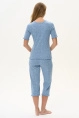 Пижама жен,p0720,p0720-p51.5f06(голубой,гол,,бордо ветви цветы), (46-164)
