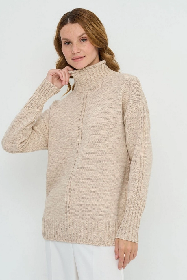 Джемпер жен,5242-41394,-(св.бежевый,бежмел,,), (46-48-158,164)