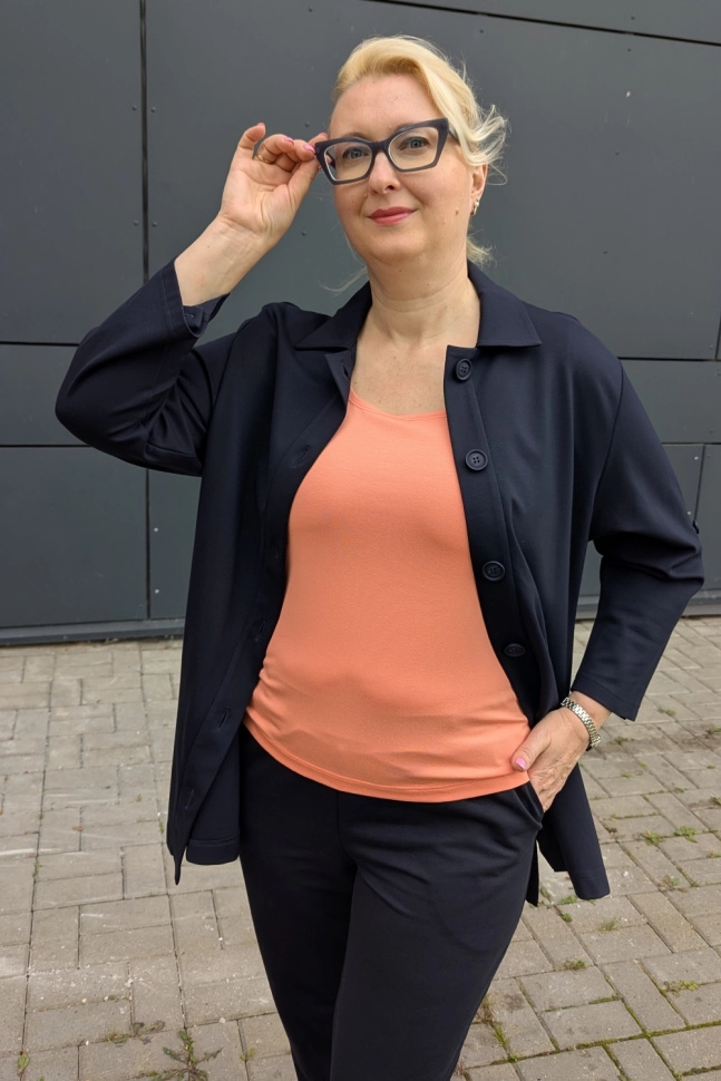 Жакет жен,f1040,f1040-o59.3f02(тёмно-синий,син-т,,), (44-164)