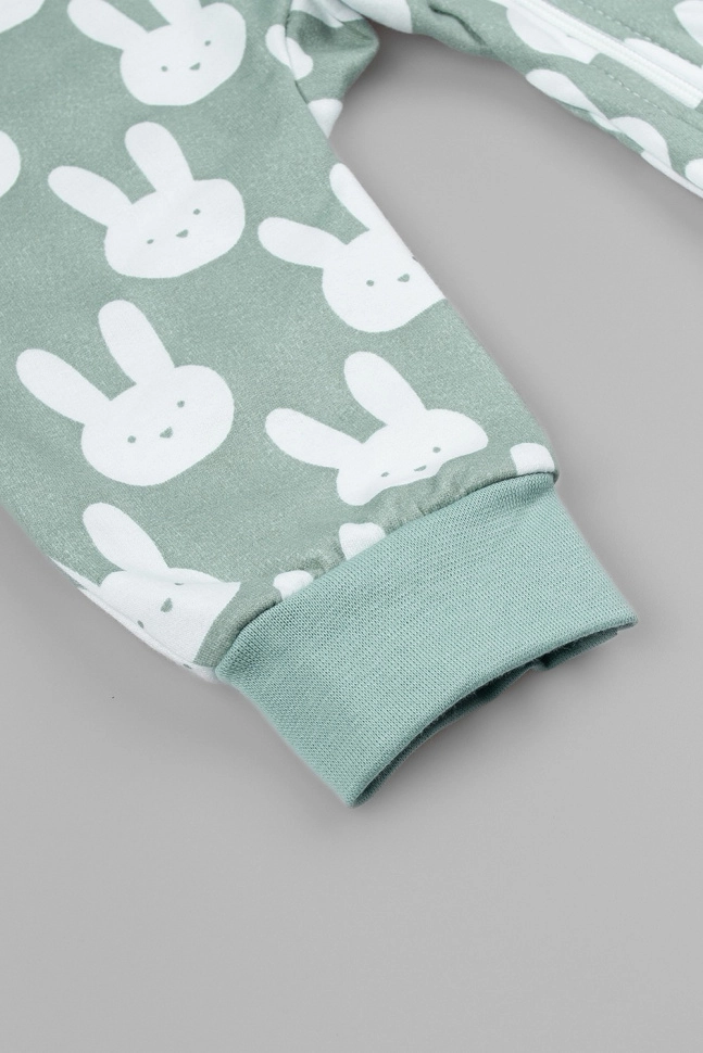 Комбинезон мал,3043а,-(мятно-белый,зел,,заяцы), (24-74)