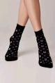 Носки жен,7с-47сп,434(черный,чер,,цветочки), (23)