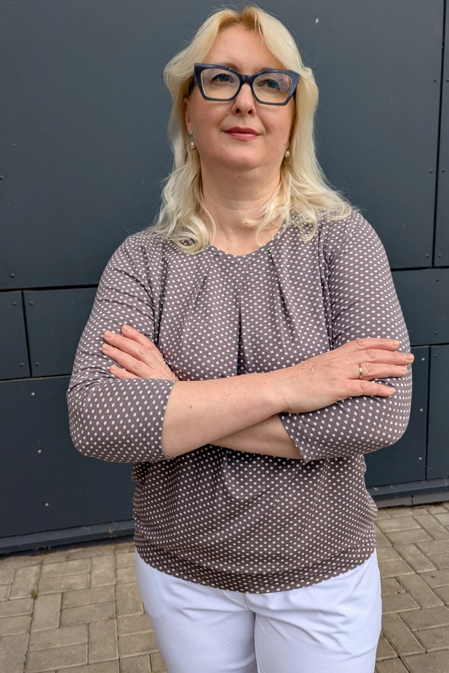 Джемпер жен,а1417,а141705(,корич,,бел горош), (48-158,164)