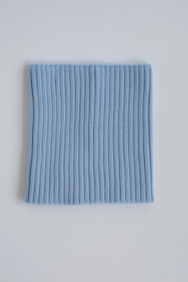 Шарф горло жен,6059-12,-(бледно-голубой PALE BLUE 5E2183 ALICE 28/2,гол,,меринос спецзаказ), (36х21)