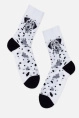 Носки жен,б4200,157(белый,бел,,далматинец), (23-25)