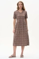Платье жен,n3480,n3480-p80.6s04(коричневый,корич,,цветы), (48-164)