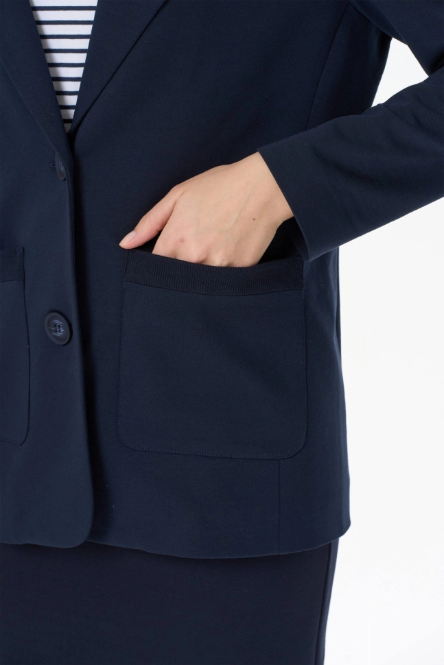 Жакет жен,f0662,f0662-o59.3f02(тёмно-синий,син-т,,), (48-164)