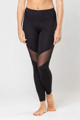 Легинсы жен,s9053,s9053/3(чёрный,чер,,вставка сетка), (42-170)