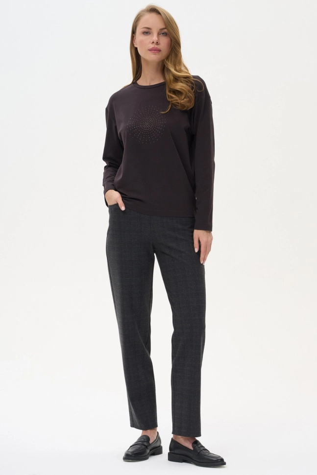 Джемпер жен,k5700,k5700-r89.5f16(тёмно-коричневый,корич,,стразы), (50-164)