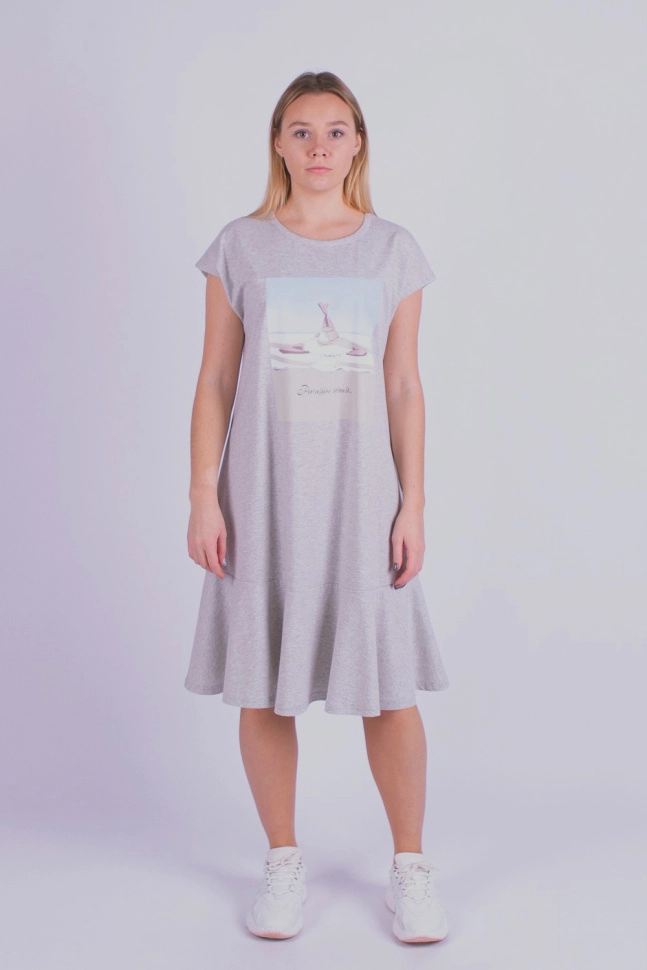 Платье жен,в706393,-(меланж,сермел,,пляж), (48-170,176)