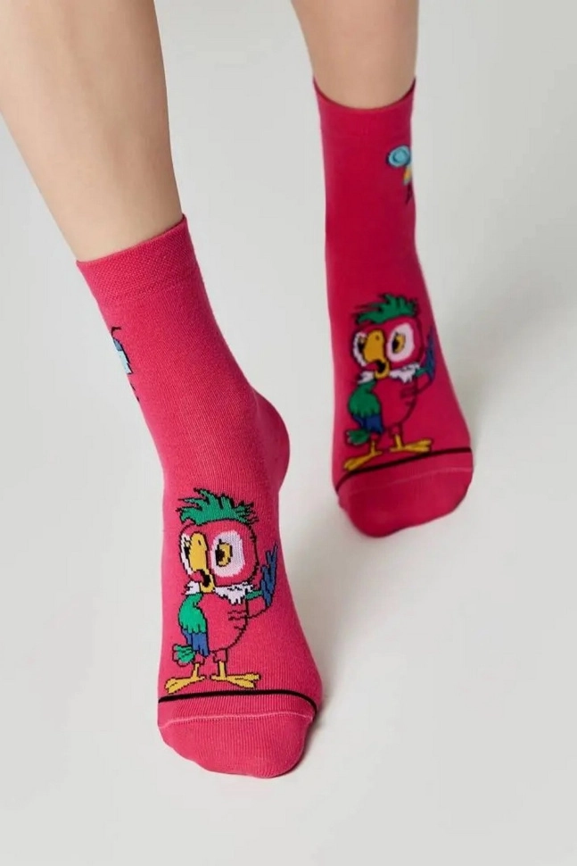 Носки жен,б1161,638(фуксия,малин,,попугай), (23)