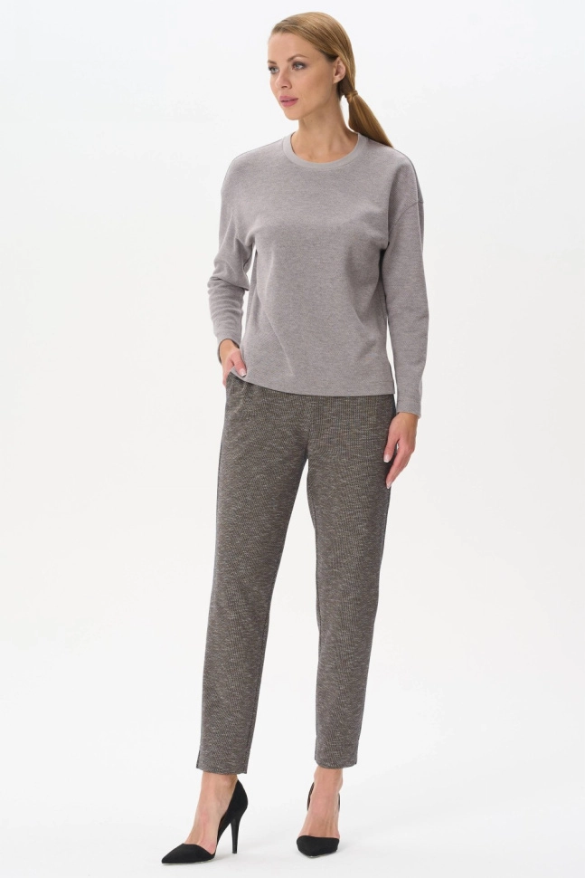 Брюки жен,b1061,b1061-m93.3f10(серо-бежевый,коричмел,,), (48-164)