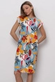 Платье жен,70160,2h-077(джинсовый,оранж,син,экзотич цветы), (44-170)