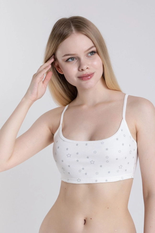Бюстье жен,s1010,s1010/28(серебристые звездочки,молоч,,Серебристые звёздочки 0227-06), (42-170)