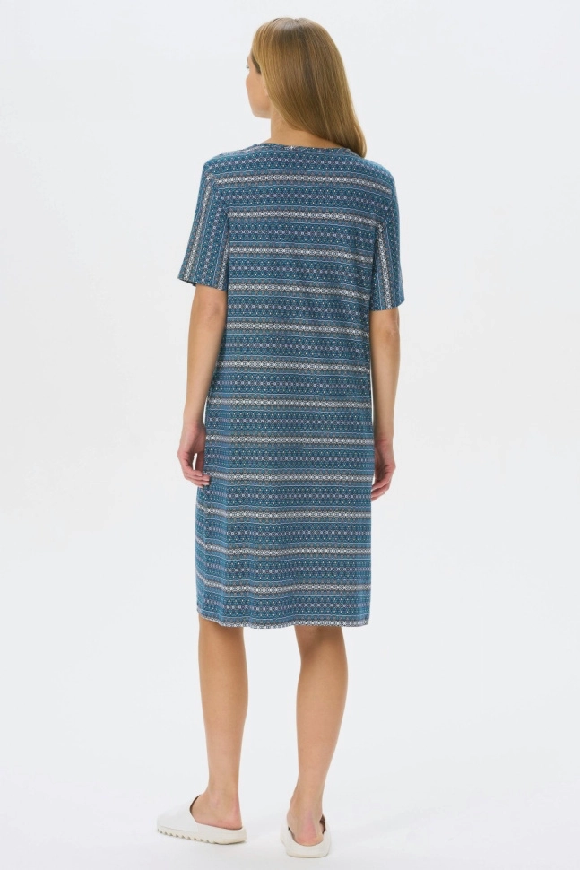 Платье жен,n2400,n2400-e60.3s11(бирюзовый,син-т,,зел цветы), (46-164)