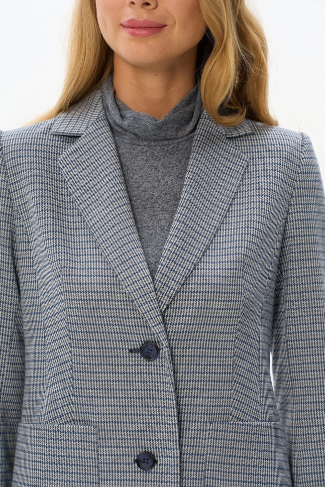 Жакет жен,j0090,j0090-c54.4f02(серо-голубой,сер,,пье-де-пуль), (48-164)