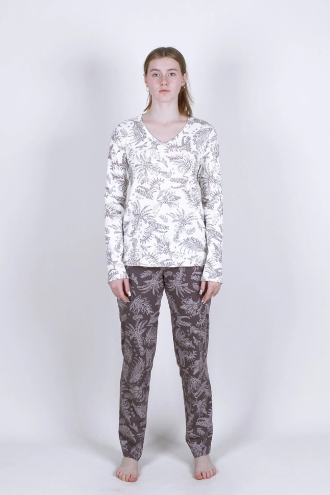 Пижама жен,в218122,-(турецкие мотивы коричневые,молоч,корич,), (50-158,164)