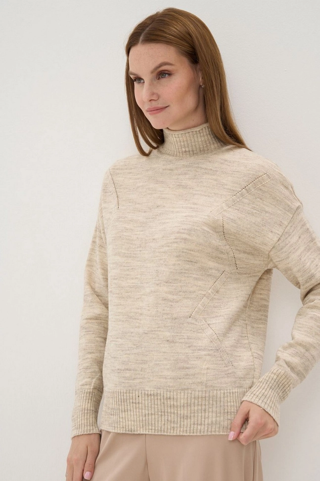 Джемпер жен,5242-41384,-(св.бежевый,бежмел,,), (46-48-158,164)