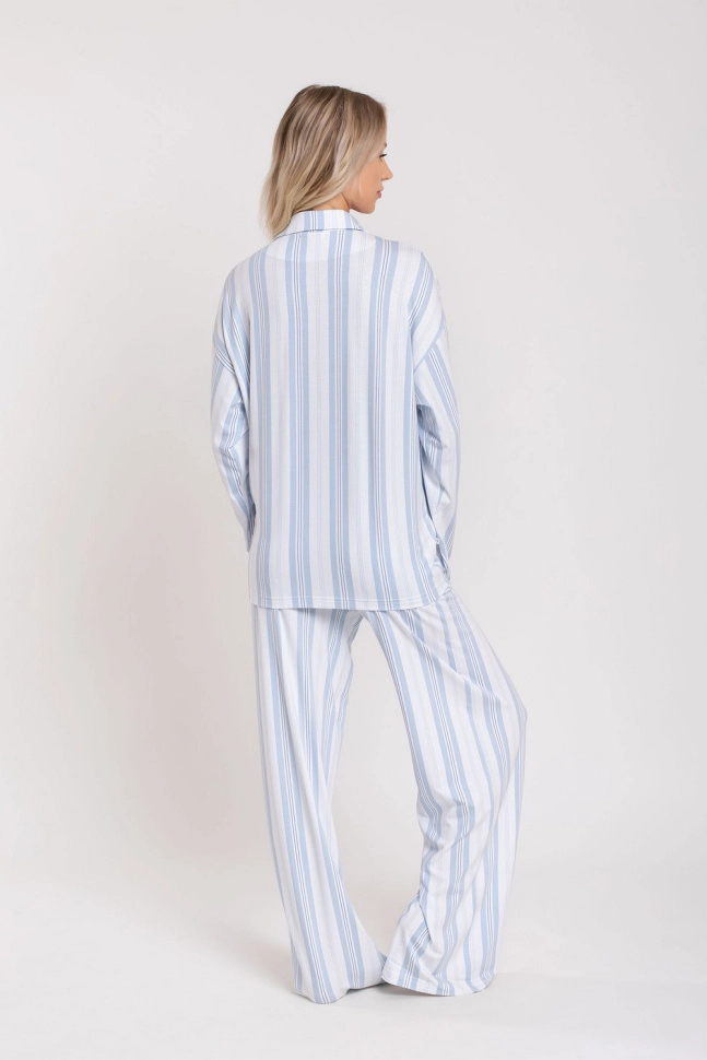 Пижама жен,s5470,s5404,s5404/20(белый с рис. 0201445,бел,,голуб полоски), (44-170)