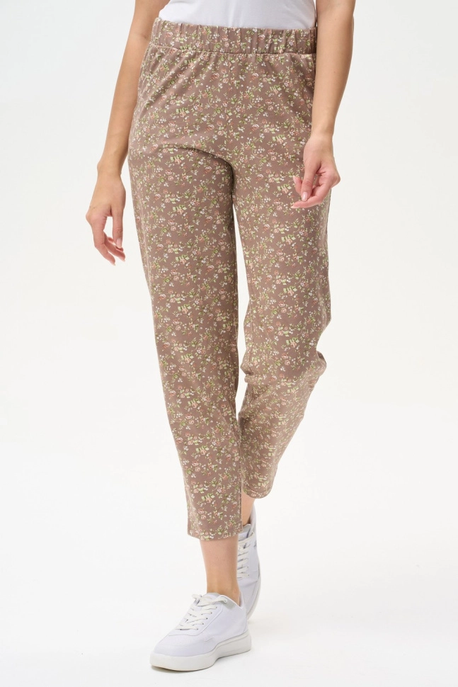 Брюки жен,b0264,b0264-f19.5s03(бежевый,беж,,розочки), (44-164)