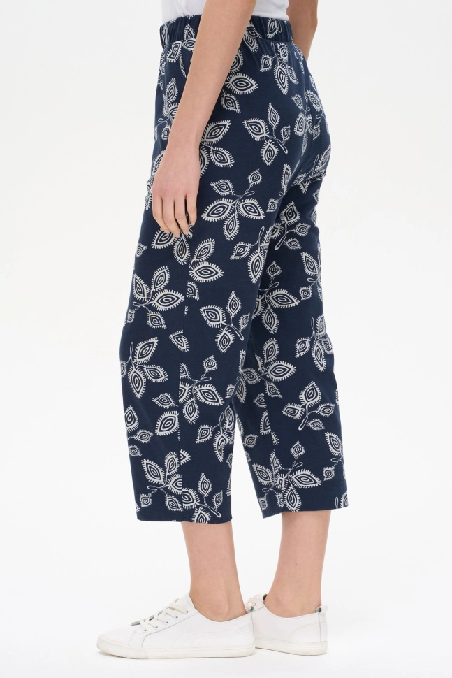 Брюки жен,b1280,b1280-p59.5s11(тёмно-синий,син-т,,молоч листья), (44-164)