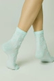 Носки жен,23с-17сп,548(бледно-бирюзовый,лазур,,цветы), (25-27)