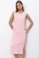 Платье жен,70185,1f-050(бело-розовый,корал,молоч,полоски), (44-170)
