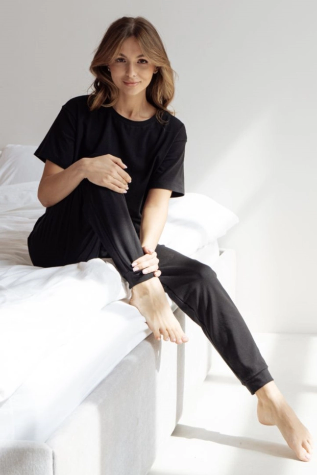 Брюки жен,50002,9h-911(черный,чер,,), (44-170)