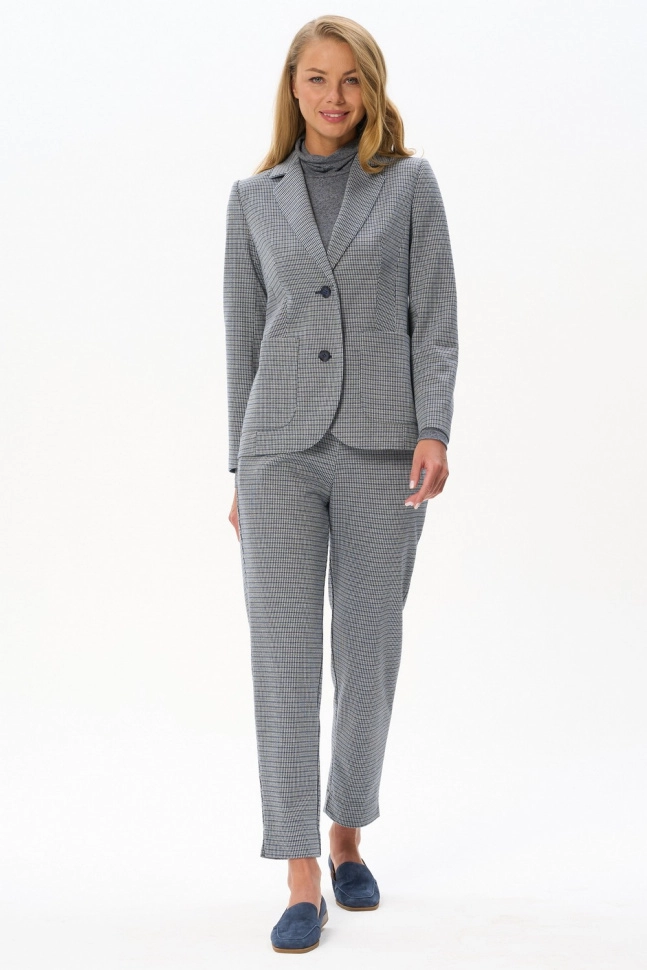 Жакет жен,j0090,j0090-c54.4f02(серо-голубой,сер,,пье-де-пуль), (48-164)