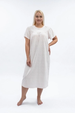 Сорочка ноч жен,в309379,-(цветочные штампики по с.розовому,,,), (50-158,164)