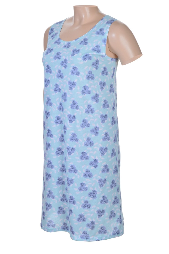 Сорочка ноч жен,р300030,-(мятное наслаждение,лазур,,гол цветы), (64-170,176)