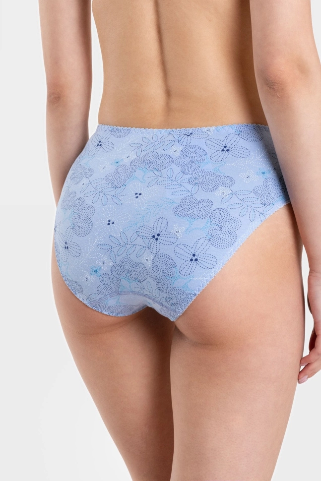 Трусы жен,s4223,s4223/34(цветочный перванш,гол,,цветочный перванш 03-0864-04, тесьма по талии 12 мм) (48)