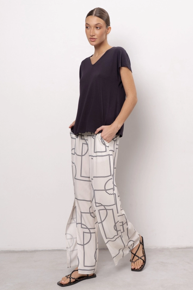 Брюки жен,50165,1f-010(экрю,молоч,,прерывистые линии), (46-170)